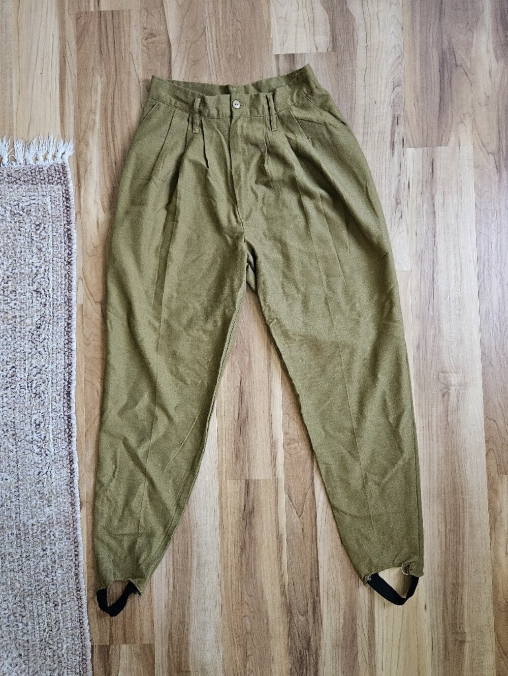Vintage Inclinations Made In The USA Pleated Trousers With Stirrups